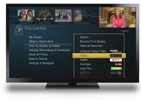 television with tivo ui