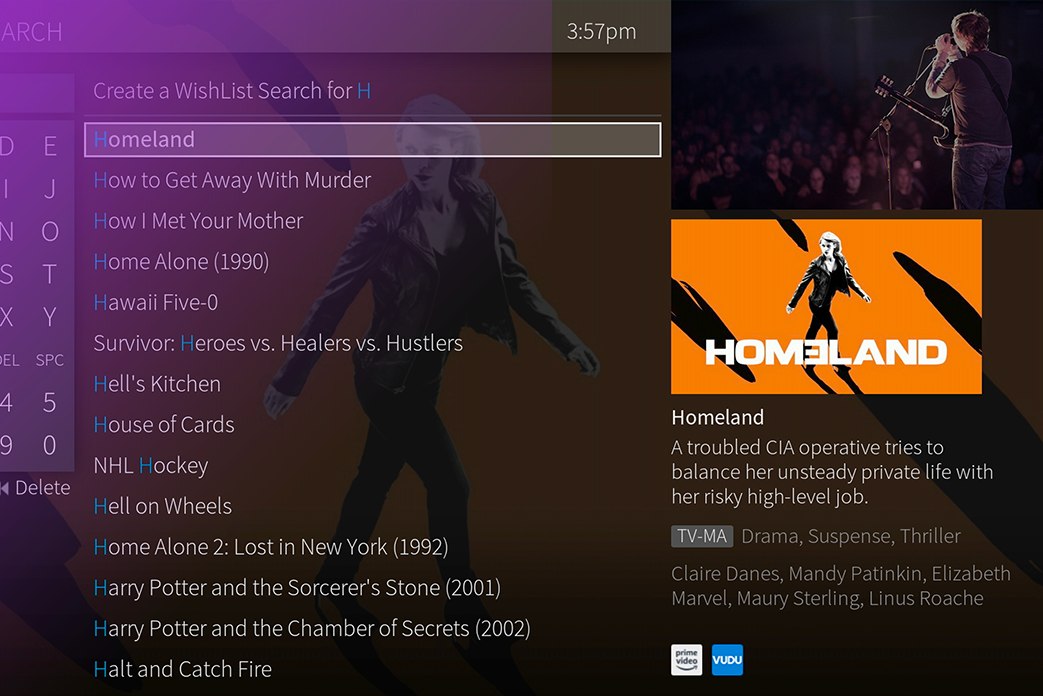 Image of the WishList Search user interface